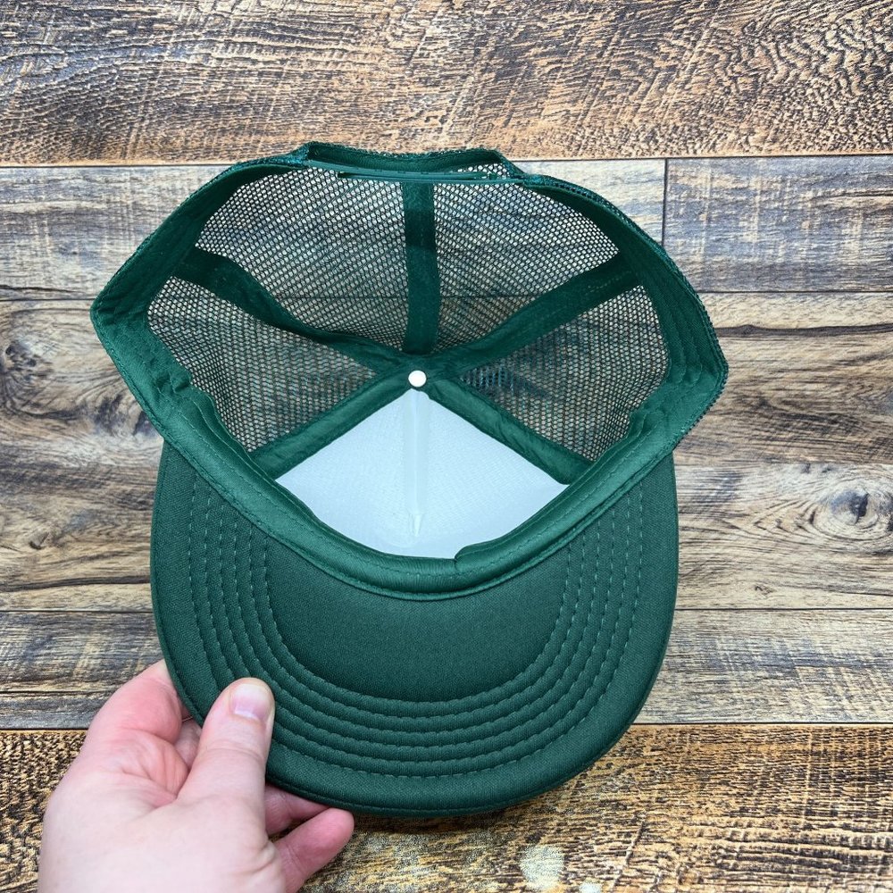 Retro Bob Marley Mens Trucker Hat Green Snapback Tribute To Freedom Restaurant - Picture 6 of 7